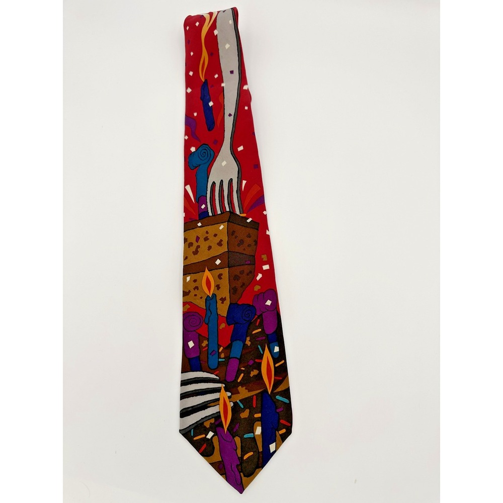 Vintage Beatles Silk Tie Manhattan‎ Mens Birthday Cake Candles Made USA 1968 90s